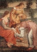 LUINI, Bernardino The Game of the Golden Cushion (detail) sg oil painting